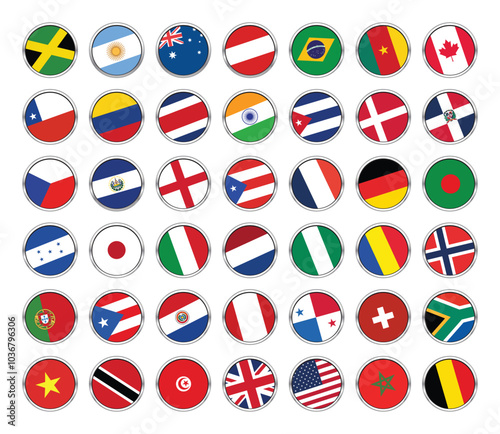 World national flag design collection of vector