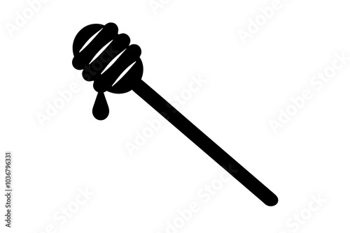 Honey dipper stick | isolated vector illustration on white background