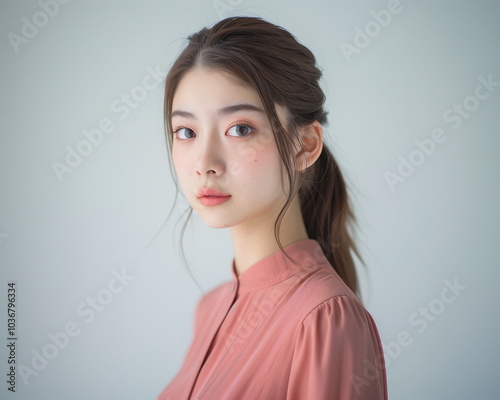 若い女性のファッションモデル