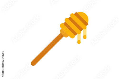 Honey dipper stick | isolated vector illustration on white background