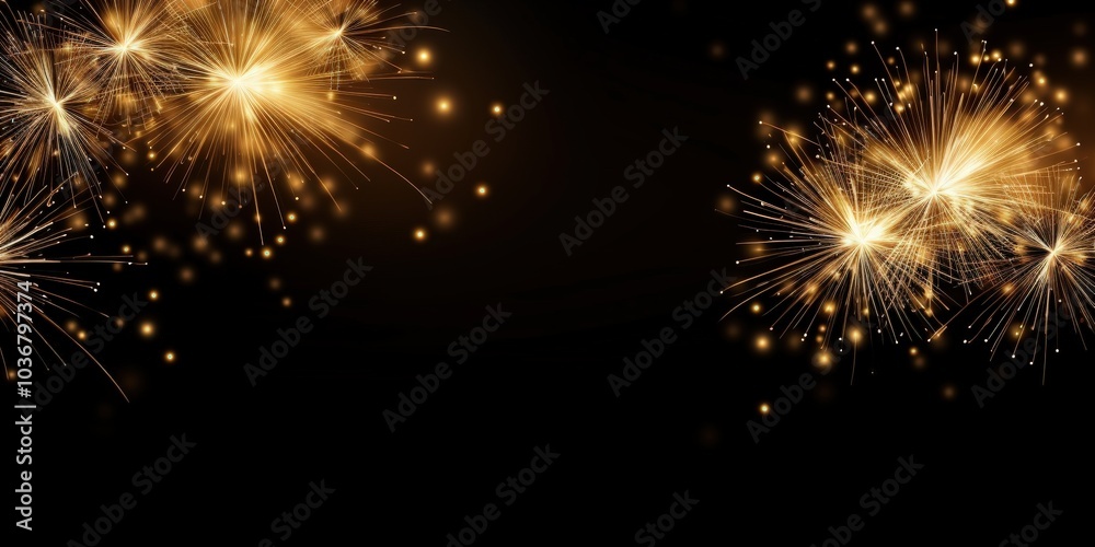 Obraz premium Glowing Sparks and Lights on Dark Background