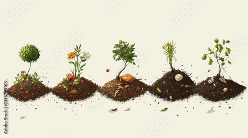 Transformation of Compost Over Time in Nature