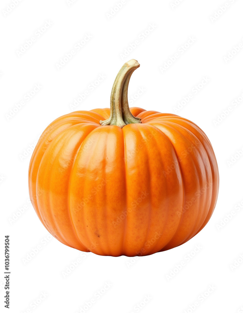 Fresh Orange Pumpkin with Curved Stem and Smooth Surface. Fresh Orange Pumpkin with Curved Stem and Smooth Surface.