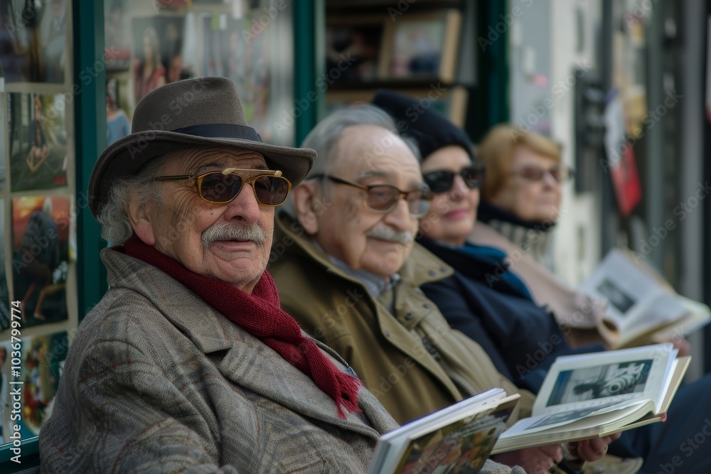 Old people on the streets of Seville Old people on the streets of Seville