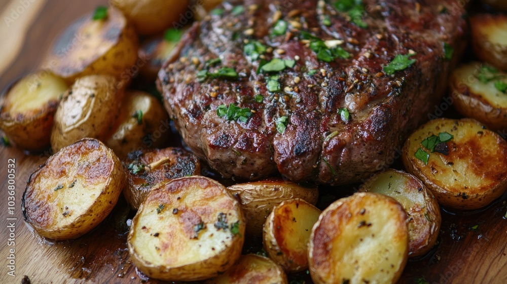Juicy Steak with Roasted Potatoes Juicy Steak with Roasted Potatoes