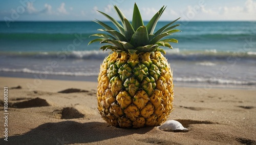 pineapple on the beach