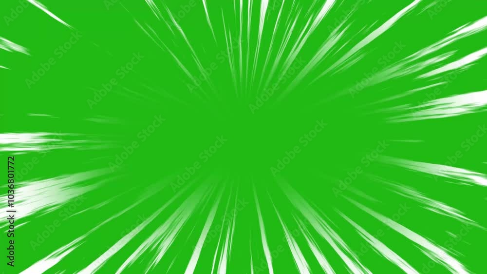 Action Speed Lines Anime Animation in Green Background. Speeding Effect Loop Video in Chroma key. Action Speed Lines Anime Animation in Green Background. Speeding Effect Loop Video in Chroma key.