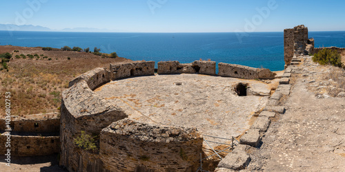 Obraz na płótnie Koroni castle bastion, Peloponnese, Greece w salonie
