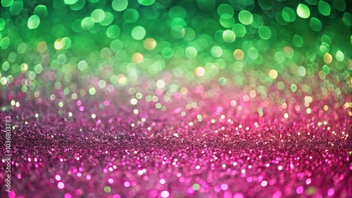 pink and green textured glitter background in panoramic view