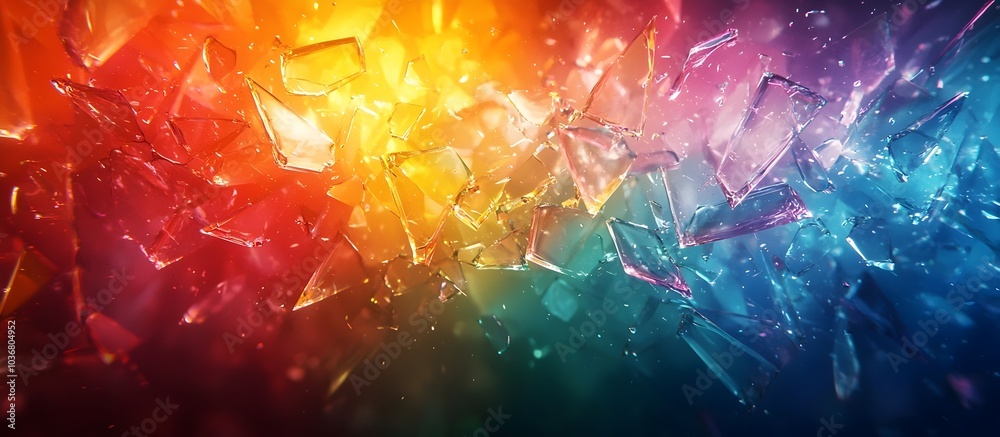 A vibrant explosion of colorful glass shards scattered across a gradient background, showcasing hues of red, orange, yellow, green, blue, and purple, creating a dynamic visual impact. A vibrant explosion of colorful glass shards scattered across a gradient background, showcasing hues of red, orange, yellow, green, blue, and purple, creating a dynamic visual impact.