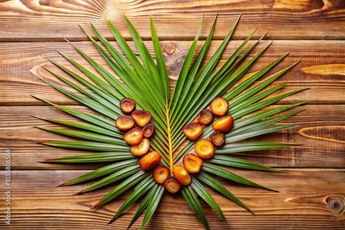 Slice of palm heart palmetto on table photo