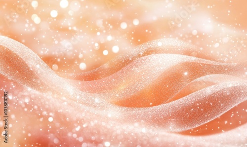 A bright orange background with white snowflakes