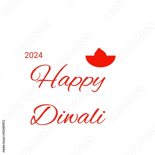 Diwali festival of light. Happy diwali card with white background. 