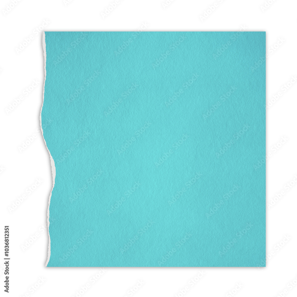 Fototapeta premium Torn Blue Aqua Paper Texture Background 