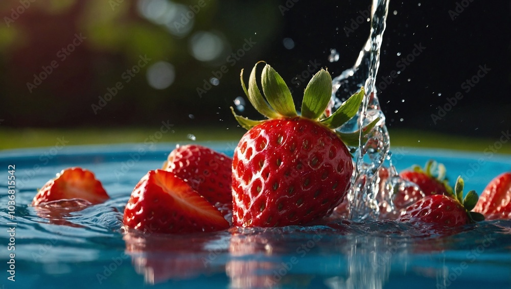 A juicy red strawberry