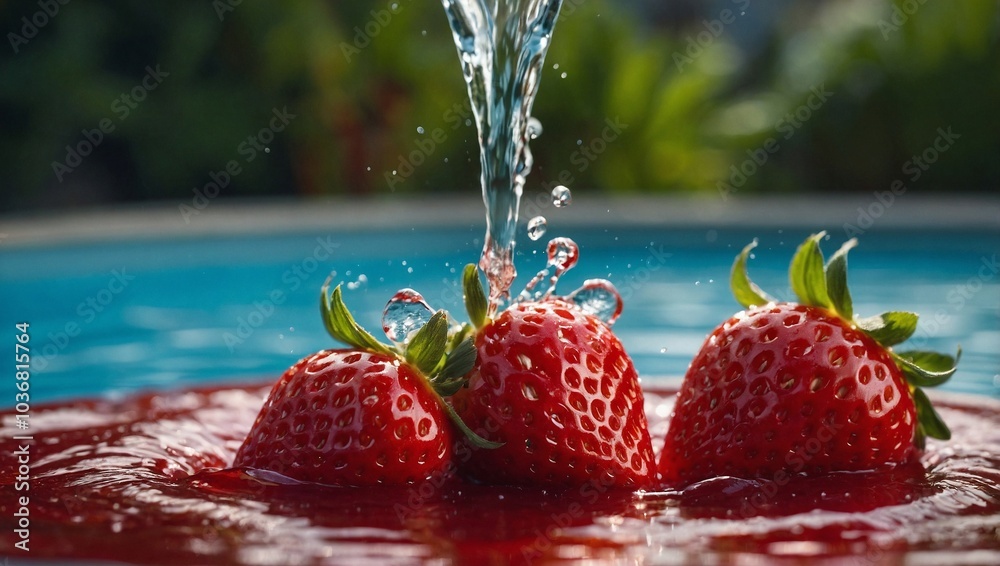 strawberries in water