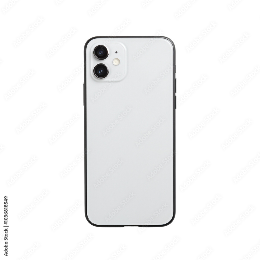Modern Smartphone with Dual Cameras and Sleek Design in White.