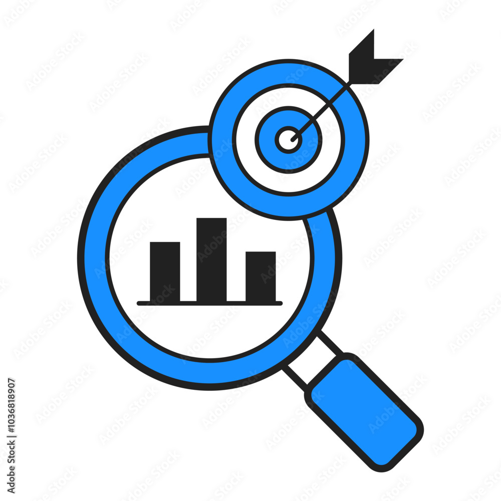 Focused Data Analysis Icon. Goal-Oriented and Precision Symbol – Vector Illustration for Strategy and Targeting Concepts Focused Data Analysis Icon. Goal-Oriented and Precision Symbol – Vector Illustration for Strategy and Targeting Concepts