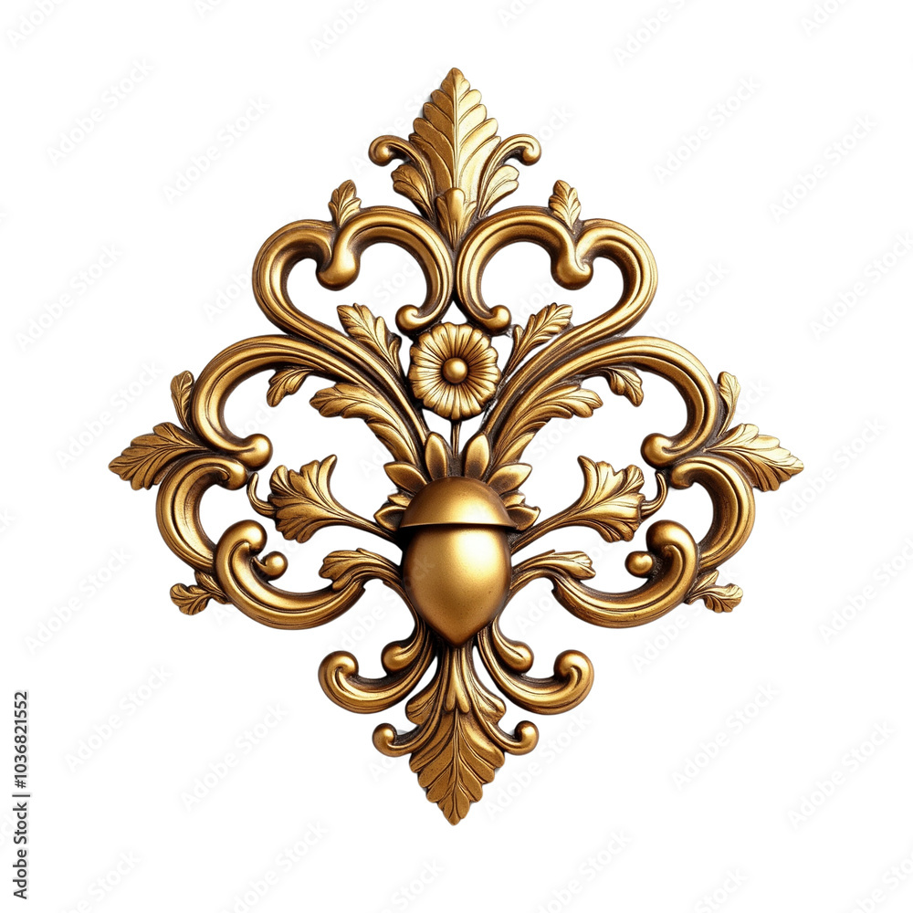 Ornate Decorative Wall Medallion with Intricate Floral Design. Ornate Decorative Wall Medallion with Intricate Floral Design.