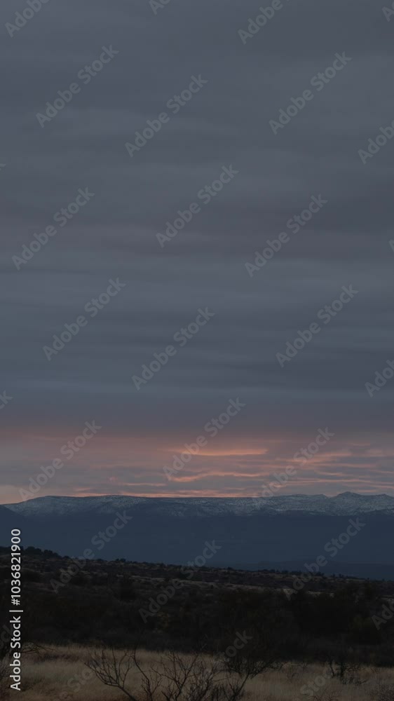 Vibrant Sunset in the High Desert Vertical Video Background Vibrant Sunset in the High Desert Vertical Video Background