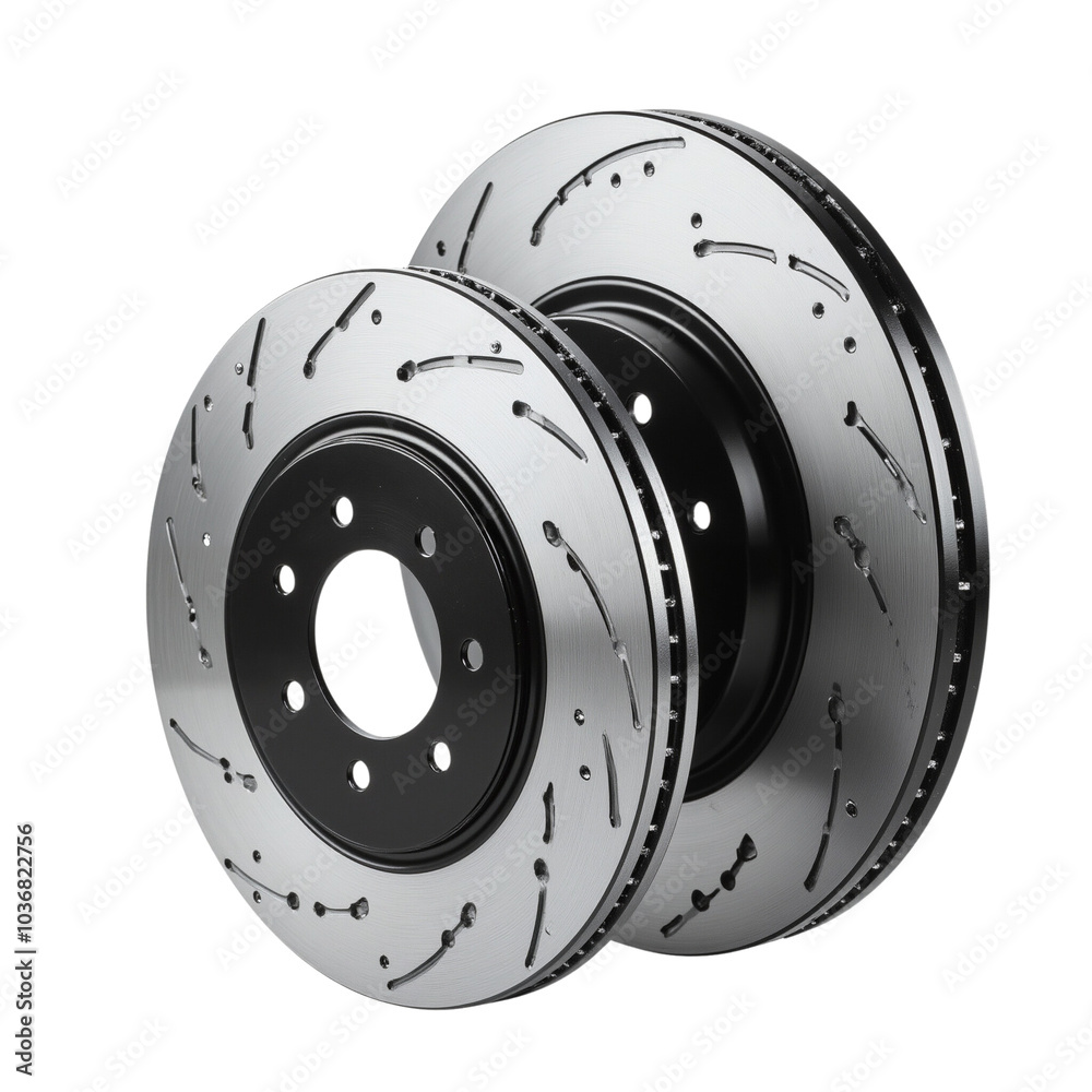 Pair of High-Performance Brake Discs for Automotive Use. Pair of High-Performance Brake Discs for Automotive Use.