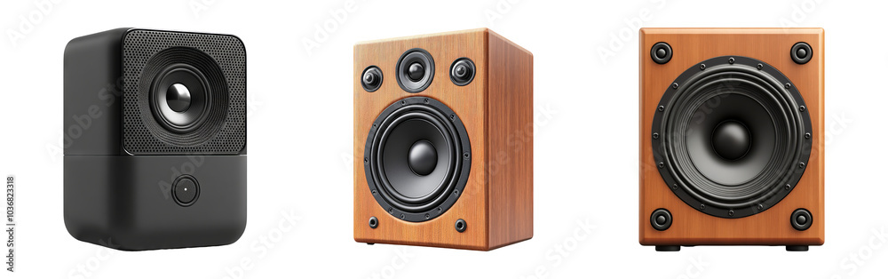 Isolated Speakers on Transparent Background Isolated Speakers on Transparent Background