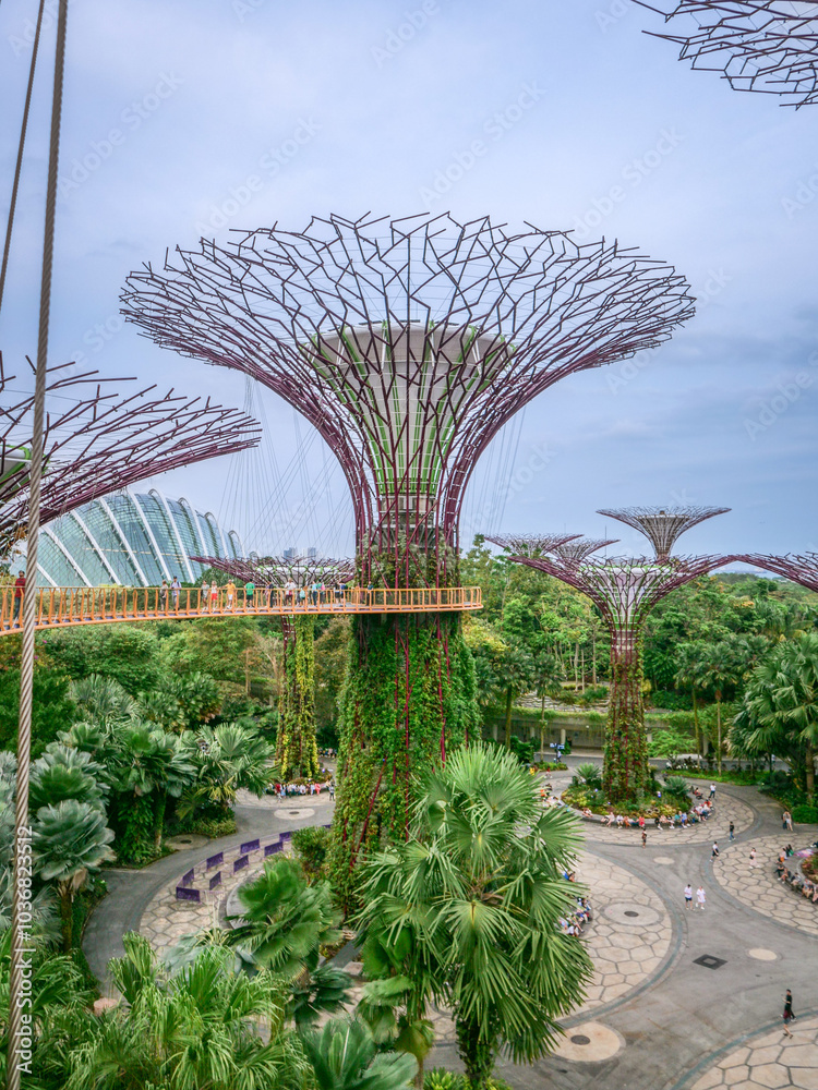 Fototapeta premium Vue générale de la baie de Singapour