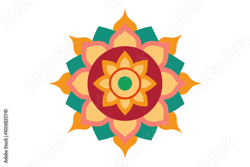 Modern Traditional Mandala | isolated vector illustration on white background