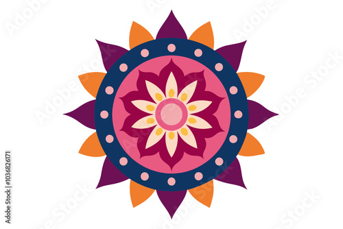 Modern Traditional Mandala | isolated vector illustration on white background