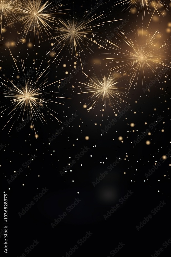 Golden Sparkles on Black Background for Celebrations Golden Sparkles on Black Background for Celebrations