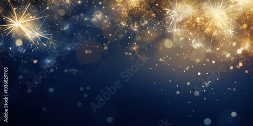 Wallpaper Mural Sparkling Stars and Bokeh for Elegant Background Torontodigital.ca