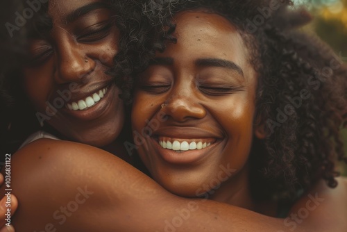 Joyful gathering of women sharing smiles, hugs, and support, fostering friendship and connections in a cheerful reunion