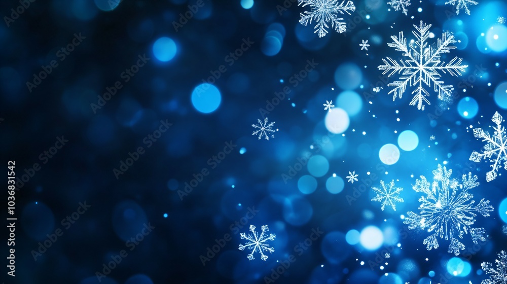 Blue background with snowflakes
Blue background with snowflakes