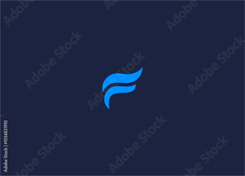 letter f wave logo icon design vector design template inspiration