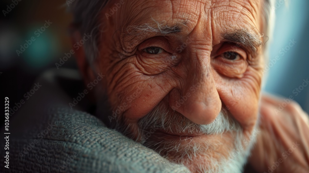 Elderly man receiving support and care from a caregiver, highlighting kindness and happiness in healthcare for retired individuals Elderly man receiving support and care from a caregiver, highlighting kindness and happiness in healthcare for retired individuals
