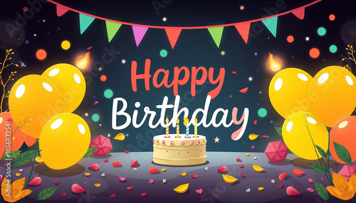 Birthday Background Design – Romantic and Playful Visuals for Love-Themed Celebrations