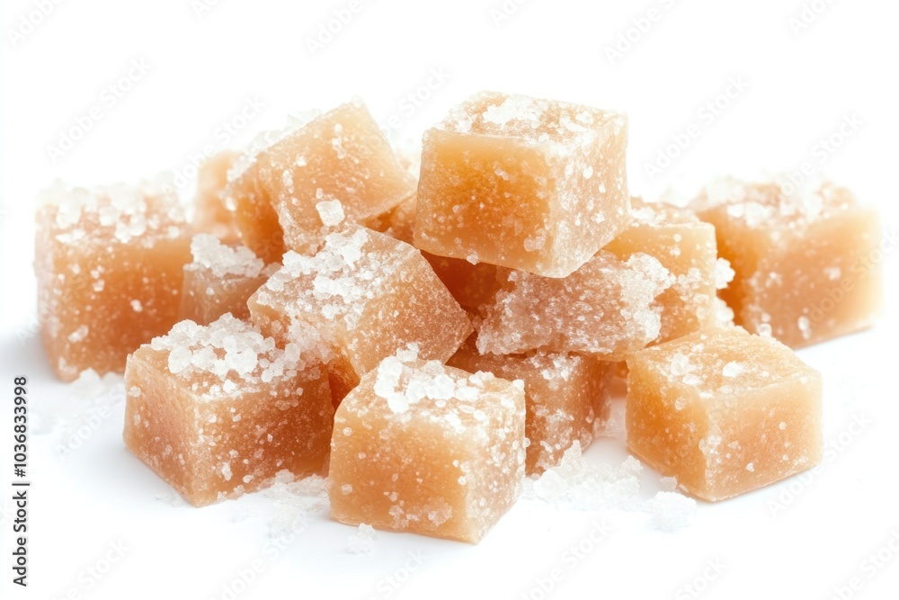 A stack of sugar cubes arranged in a neat tower A stack of sugar cubes arranged in a neat tower