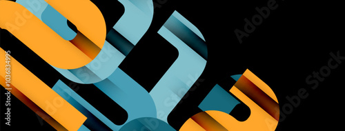 Lines, abstract letter style design background. Geometric vector Illustration For Wallpaper, Banner, Background, Card, Book Illustration, landing page