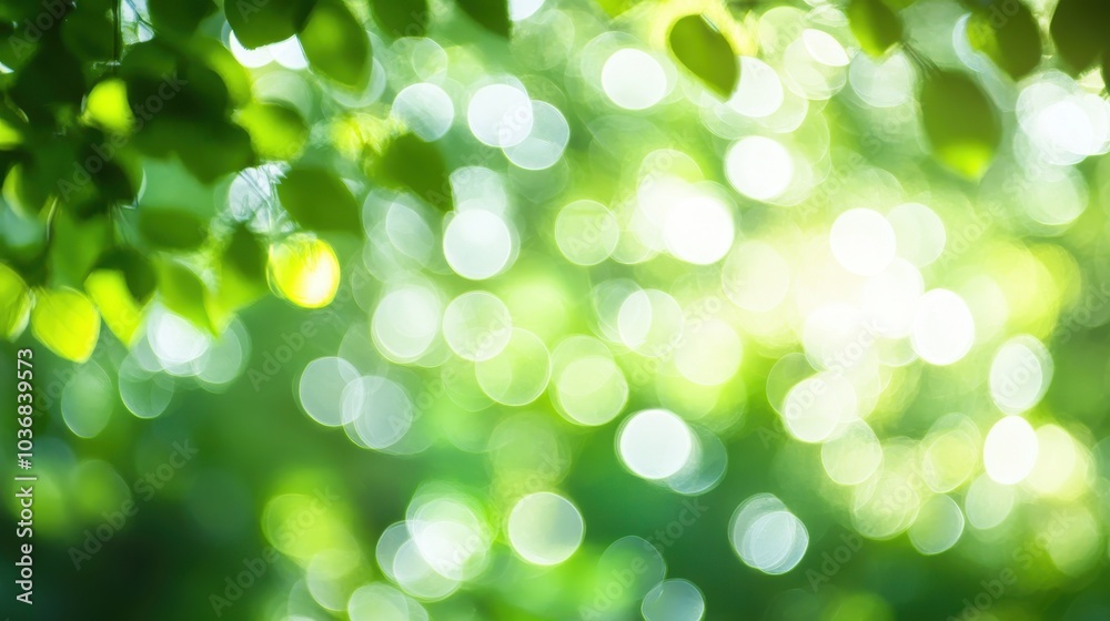 Soft Green Bokeh with Leafy Background in Nature Soft Green Bokeh with Leafy Background in Nature