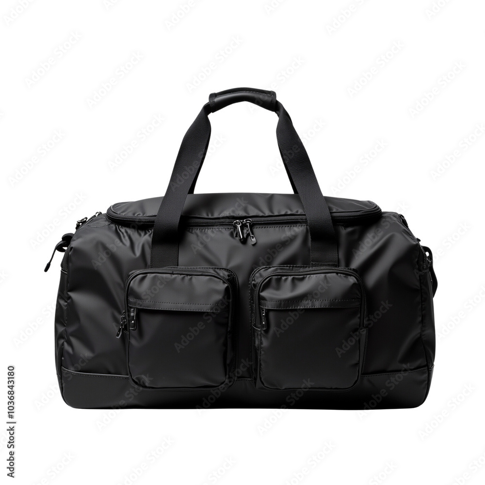 Versatile Black Travel Bag with Multiple Pockets and Zippers Versatile Black Travel Bag with Multiple Pockets and Zippers