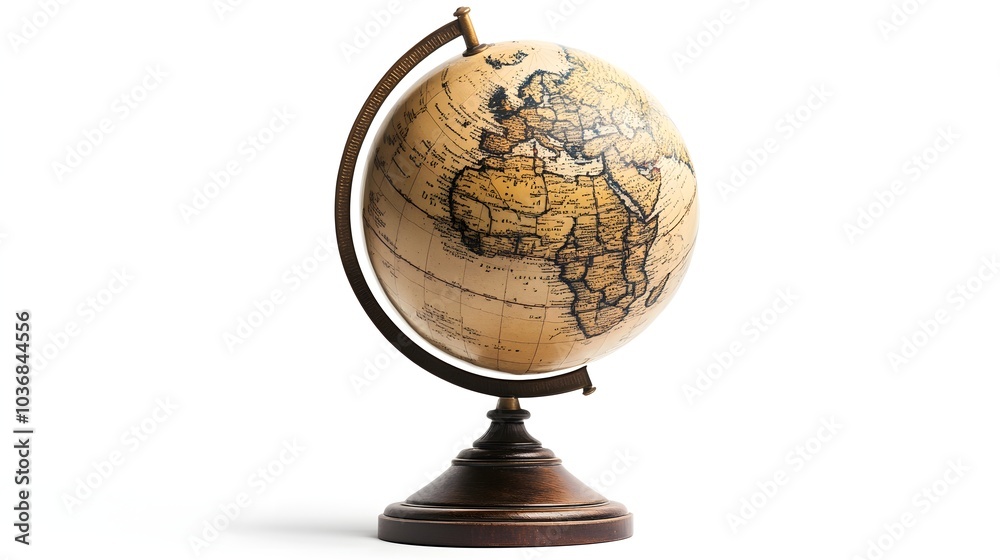 A globe isolated in the white background. A globe isolated in the white background.
