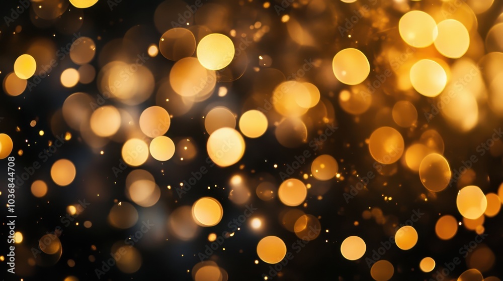 Obraz premium Golden Glittering Bokeh Background for Events