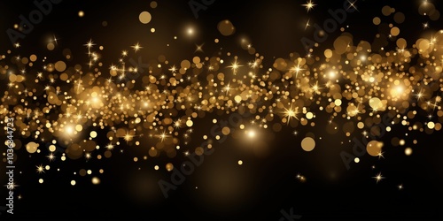 Golden Sparkle Background with Bokeh Effect