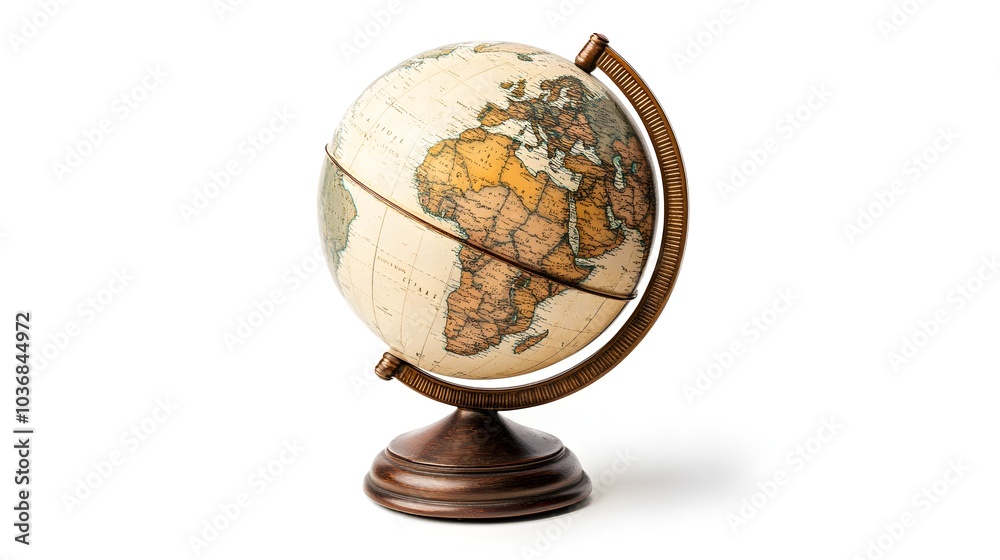 A globe isolated in the white background.