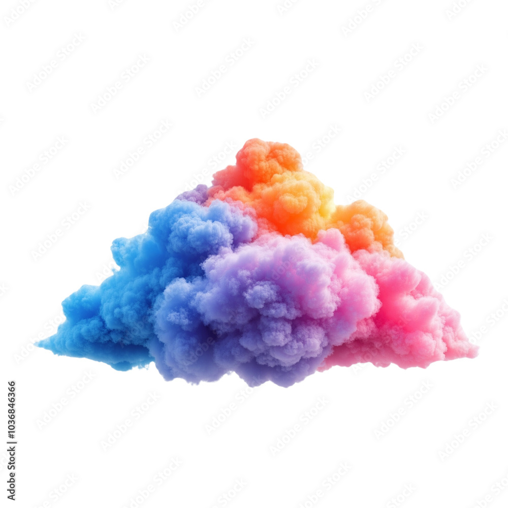 Fototapeta premium Vibrant Colorful Smoke Cloud Forming a Dynamic Shape in the Air