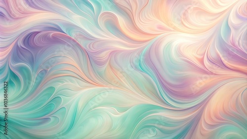 Abstract Liquid Swirls in Pastel Hues, Dancing in a Symphony of Color