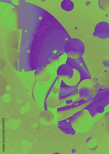 Swirl 3D poster background 