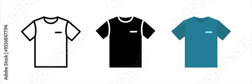 T Shirt icon set. Clothing sign. for mobile concept and web design. vector illustration on white background