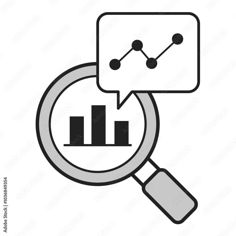 Data Trend Analysis Icon. Insights and Monitoring Symbol – Vector Illustration for Digital Data Concepts Data Trend Analysis Icon. Insights and Monitoring Symbol – Vector Illustration for Digital Data Concepts