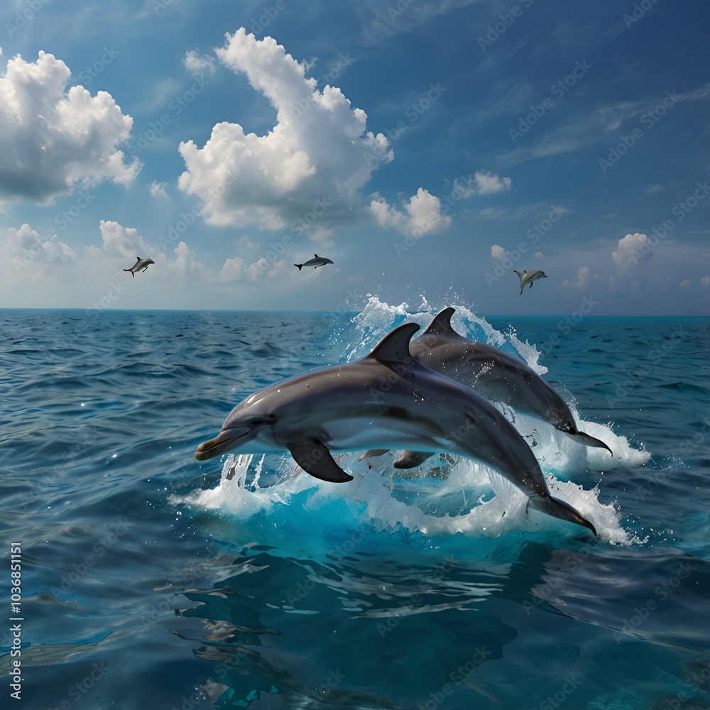 Fototapeta premium dolphin in the sea